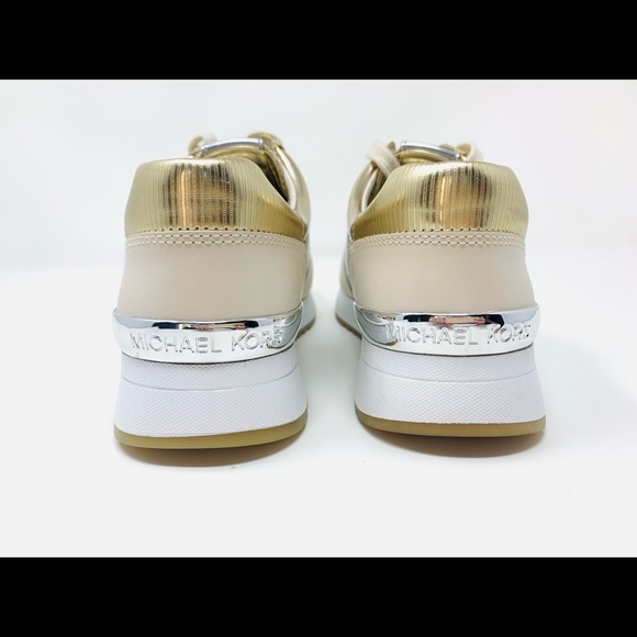 Michael Kors Gold/Silver/Cream 8.5 Sneakers - Picture 2 of 7